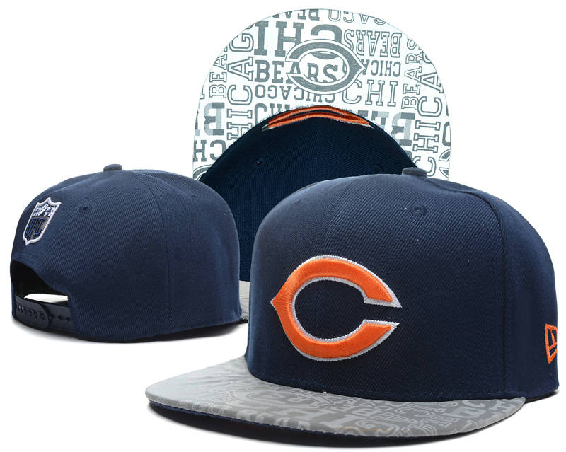 Chicago Bears 2014 Draft Reflective Blue Snapback Hat SD 0613